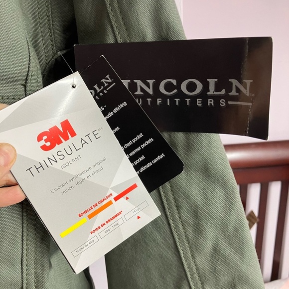 Men’s Hooded Work Coat/Jacket, Heavy Duty, XLT, Green, Lincoln Outfitters, NWT - Picture 9 of 13